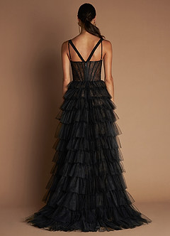 Lizie Black Ruffle Gown image2