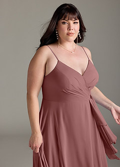 Azazie Akita Bridesmaid Dresses Desert Rose A-Line Chiffon Dress image10