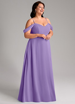 Azazie Marley Brautjungfernkleider Wandelbar A-Linie Schulterfrei Chiffon Kleid Tahiti image15