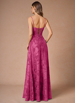 Hollis Fuchsia Lace Back Maxi Dress image2