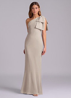 Azazie Yuanna Bridesmaid Dresses Frost Mermaid One Shoulder Chiffon Dress image5