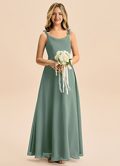 Azazie Elodie Junior Klä av A-Line i Chiffong image3