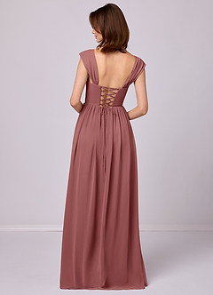Barbie ♥ Azazie Bridesmaid Dresses Amethyst A-Line Corset Chiffon Dress image6