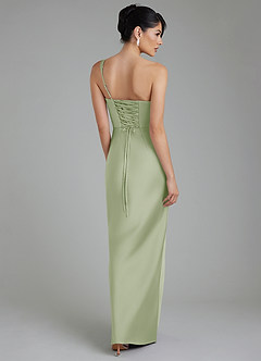 Azazie Sabrina Bridesmaid Dresses Dusty Sage Mermaid Corset Stretch Satin Dress image3