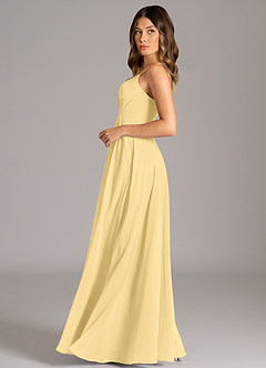 Azazie Amani Bridesmaid Dresses Butter A-Line Pleated Chiffon Dress image3