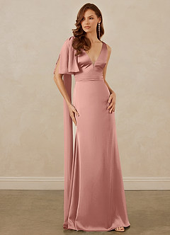 Christian Siriano Bridal for Azazie 1011 Bridesmaid Dresses Rosette Mermaid Bow Stretch Satin Dress image5