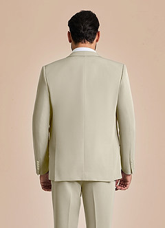 front James Tan Structured Stretch Suit Jacket
