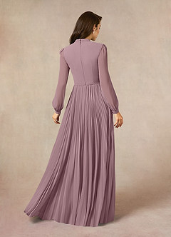 Azazie Adellah Kleider für die Brautmutter A-Linie Plissee Chiffon Kleid Altrosa image3