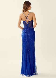 Magnolia Royal Blue Mermaid Sequined embroidery Prom Dress image2