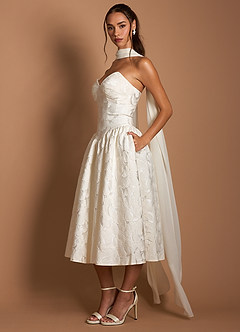 Midi jurk Astra Franse Witte image9