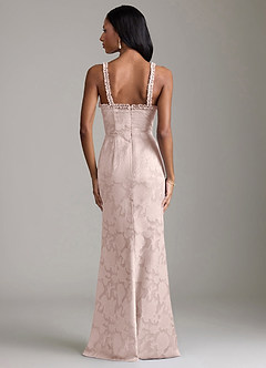 Azazie Corina Suknie dla druhen Syrena Marszczony Kwiatowe wypalenie Do ziemi Sukienka image6