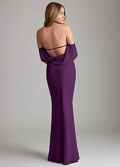 Azazie Lusinda Suknie dla druhen Syrena Zza ramienia Szyfon Do ziemi Sukienka image2