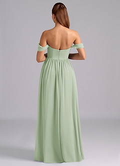 Azazie Saige Abiti da damigella d'onore premaman Abito A-Line Plissettato Chiffon Floor-Length image2