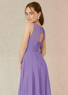 Azazie Bibiane Junior Tahiti A-Line Pleated Chiffon Dress image8