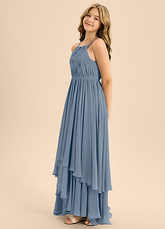 Azazie Elliora Junior Twilight A-Line Pleated Chiffon Dress image6