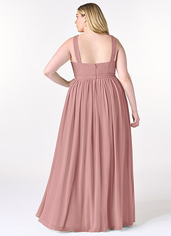 Azazie Elvira Bridesmaid Dresses Dusty Rose A-Line Pleated Chiffon Dress image8