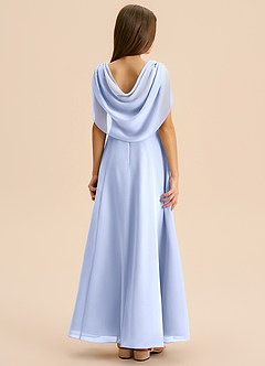 Azazie Lambie Junior Ice A-Line Pleated Chiffon Dress image1