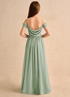 Azazie Shia Junior Formal Flower Girl Klänningar Klä A-Line i Chiffong Av axeln image1