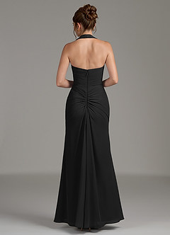 Azazie Destiny Bridesmaid Dresses Black Mermaid Sweetheart Neckline Chiffon Dress image6