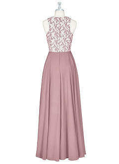 Azazie Kate Bridesmaid Dresses A-Line Lace Chiffon Floor-Length Dress image8