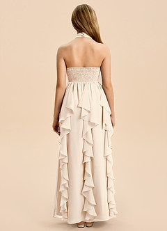 Azazie Daisy Junior White Alabaster A-Line Chiffon Dress image2