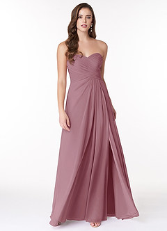 Azazie Arabella Allure Bridesmaid Dresses Vintage Mauve A-Line Sweetheart Neckline Chiffon Convertible Dress image4
