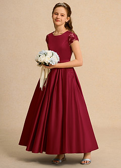 Azazie Bunny Girl Flower Girl Klänningar Klä Balklänning i Spets image6