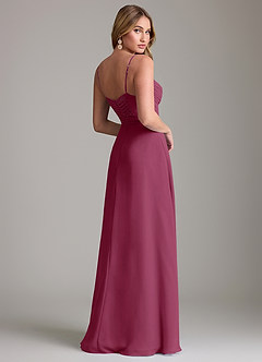 Azazie Terese Bridesmaid Dresses Mulberry A-Line Pleated Chiffon Dress image2