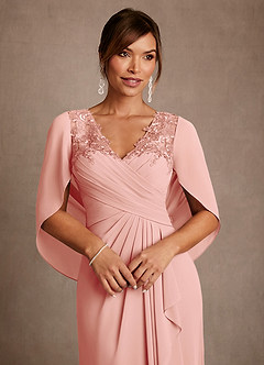 Azazie Forums Mother of the Bride Dresses Rosette A-Line Lace Dress image4