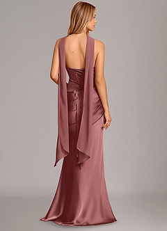 Azazie Pelagia Brautjungfernkleider Wandelbar Meerjungfrau-Linie Korsett Stretch-Satin Kleid Amethyst image4