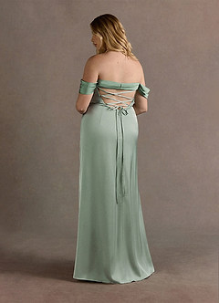 Nicole Aloe Green and Pistachio Contrast Maxi Dress image8