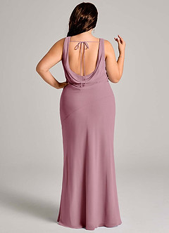 Azazie Rylina Bridesmaid Dresses Vintage Mauve Mermaid Pleated Chiffon Dress image8
