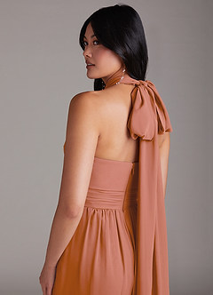 Azazie Lamara Bridesmaid Dresses MAI TAI Off the Shoulder Chiffon Convertible Jumpsuit image11