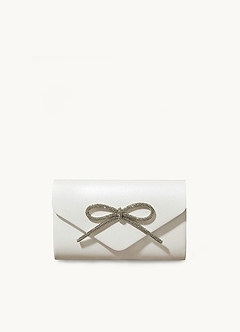 Bow Decor Rhinestone Clutch Bag
