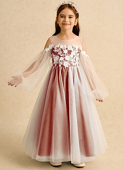 Azazie Zimi vestidos de niña de las flores Vestido de Pimenton de Tul de Princesa con Escote de Corazón image2