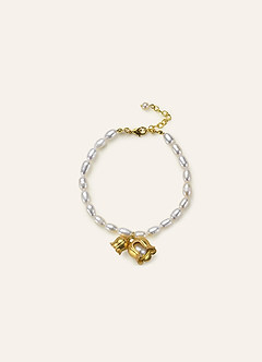 front Genuine Freshwater Pearl Lily Of The Valley Jewelry Set