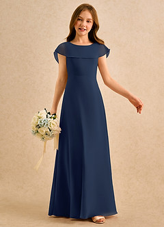 Azazie Kittie Girls Formal Flower Girl Klänningar Klä A-Line i Chiffong image6