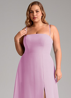 Azazie Wren Bridesmaid Dresses Candy Pink A-Line Side Slit Chiffon Convertible Dress image11