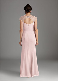 Azazie Blanchett Final Sale Blushing Pink Mermaid Sequins Chiffon Dress image5