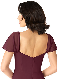 Azazie Tancie Jurken voor bruidsmeisjes Converteerbaar Jurk van Chiffon met A-Lijn Off the Shoulder Cabernet image5
