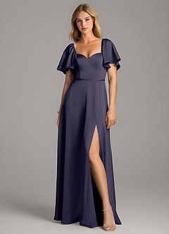 Azazie Chloe Bridesmaid Dresses Stormy A-Line Sweetheart Neckline Stretch Satin Dress image4