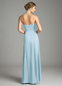 Azazie Wren Bridesmaid Dresses Sky Blue A-Line Strapless Stretch Satin Convertible Dress image13