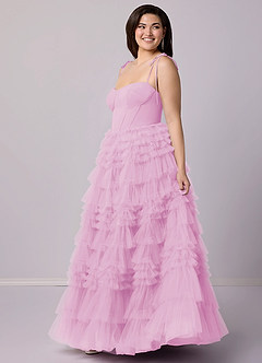 Barbie ♥ Azazie Bridesmaid Dresses Candy Pink A-Line Sweetheart Neckline Tulle Dress image10