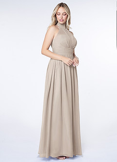 Azazie Iman Bridesmaid Dresses A-Line A-Line Ruched Chiffon Floor-Length Dress image3