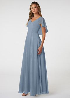 Azazie Jamie Bridesmaid Dresses A-Line Chiffon Floor-Length Dress image3