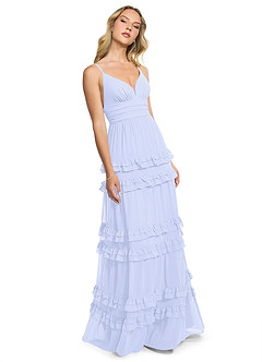 Azazie Rachel Bridesmaid Dresses Lavender A-Line Chiffon Dress image3