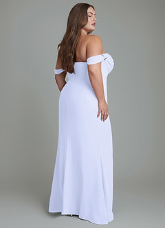 Azazie Johana Brautjungfernkleider Wandelbar Meerjungfrau-Linie Schulterfrei Chiffon Kleid Lavendel image9