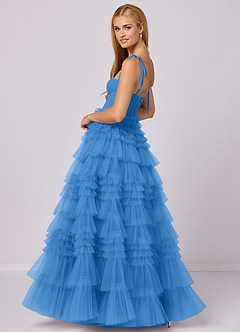 Barbie ♥ Azazie Bridesmaid Dresses Blue Jay A-Line Sweetheart Neckline Tulle Dress image2