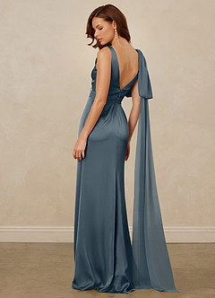 Christian Siriano Bridal for Azazie 1011 Bridesmaid Dresses Twilight Mermaid Bow Stretch Satin Dress image9