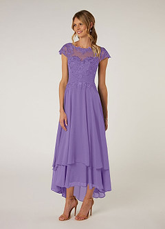 Azazie Shonda Mother of the Bride Dresses Tahiti Lace Chiffon Dress image3